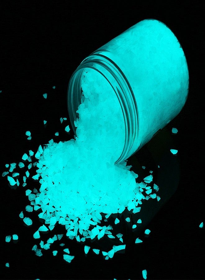 Shiny Stone Glow in The Dark Gravel Stones Rocks, Aquarium Gravel, Glow Rocks Stones,Decorative Rocks for Fish Tank Aquarium Garden Planter Landscape Decoration,280g/10oz (3-5mm, Aqua) - Image 1